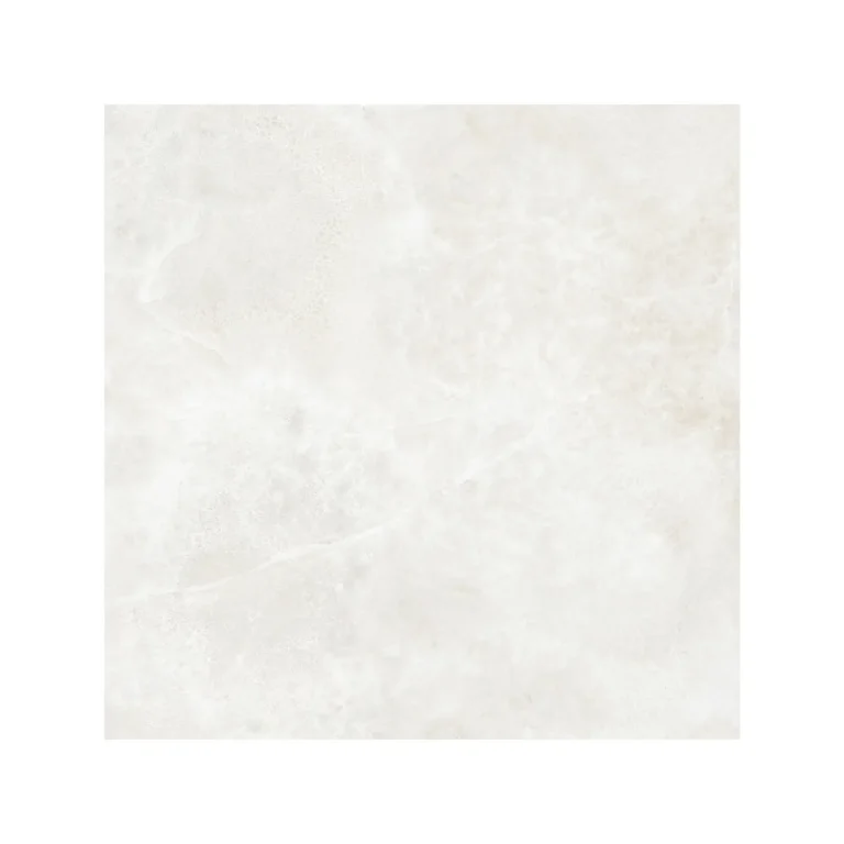 Piso cerámico marmolizado Ceniza 60x60 brillante color gris claro para alto tránsito.