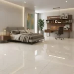 Porcelanato normalizado beige brillante 60x60 cm marmolizado con vetas elegantes para pisos interiores | MARKET CERÁMICO