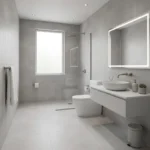 Porcelanato mate 60x60 Celima Andine Blanco rectificado tipo cemento, resistente a alto tránsito ideal para pisos y paredes en Perú | Market Cerámico
