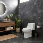 Inodoro one piece moderno Trébol Advance 2.0 blanco, ahorrador de agua con doble descarga, ideal para baños contemporáneos en Perú | Market Cerámico