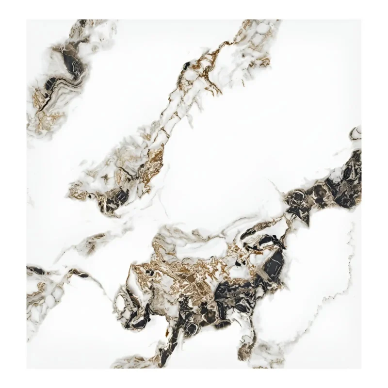 Porcelanato calacatta marrón 60x60 tipo mármol con vetas oscuras para pisos y paredes