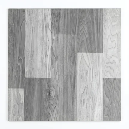 Porcelanato Vitri Dallas Grey 60x60 cm tipo parquet madera gris claro con vetas grises, acabado brillante para pisos de sala, cocina y dormitorios modernos | Market Cerámico