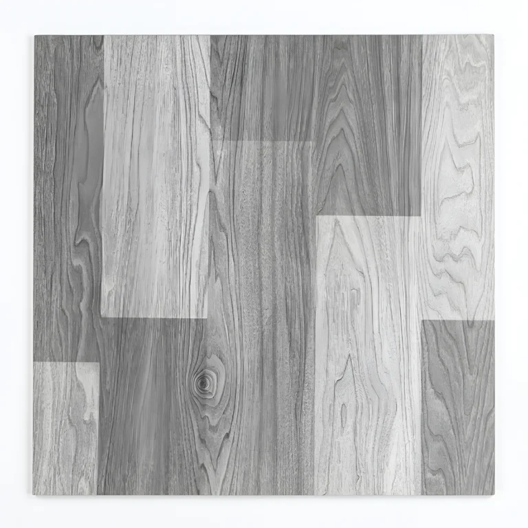 Porcelanato Vitri Dallas Grey 60x60 cm tipo parquet madera gris claro con vetas grises, acabado brillante para pisos de sala, cocina y dormitorios modernos | Market Cerámico