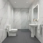 Porcelanato Rústico Grafito 60x60 cm mate color gris grafito, gres porcelánico vitrificado de acabado liso para pisos y paredes de alto tránsito. Disponible en Market Cerámico