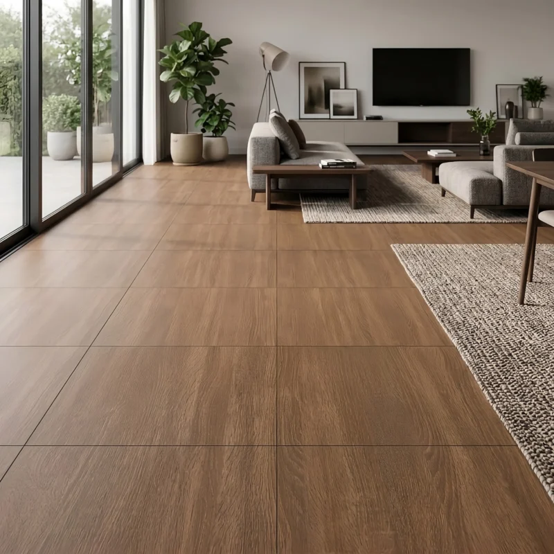 Gres Porcelánico Celima Duddle Marrón 60x60 cm acabado mate estilo madera
